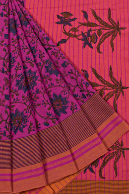 Hand Block Printed Cotton Saree 10057404