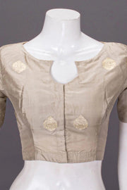 Beige Banarasi Silk Blouse 10064840