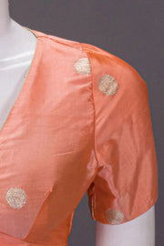 Orange Banarasi Silk Blouse 10064842