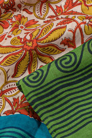 Hand Block Printed Silk Saree 10057398