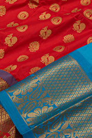 2 to 4 Years Pure Zari Kanchipuram Pattu Pavadai Material 10054659