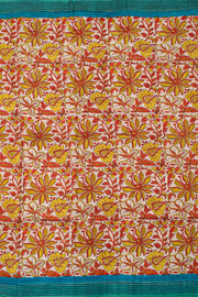 Hand Block Printed Silk Saree 10057398