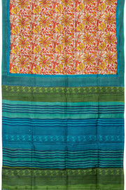 Hand Block Printed Silk Saree 10057398