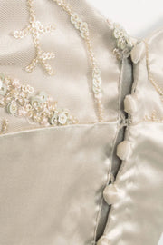 Embroidered Sequin Work Net Satin Silk Blouse  10060378