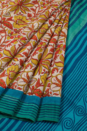 Hand Block Printed Silk Saree 10057398