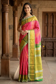 Rani Pink Kanjivaram Pure Silk Saree 10077171