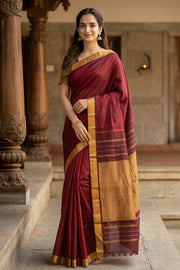 Maroon Kanjivaram Pure Silk Saree 10077174