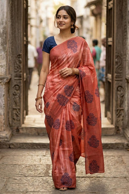 Pink Handcrafted Sungudi Cotton Saree 10077143