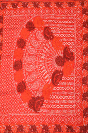 Red Chikankari Embroided Organza Saree 10078118