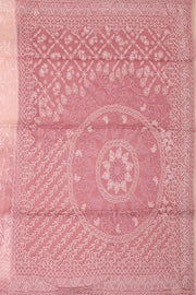 Dusty Rose Chikankari Embroided Organza Saree 10078115