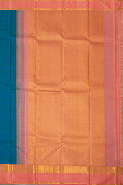 Blue Kanjivaram Silk Saree with Contrast Zari Border 10078173
