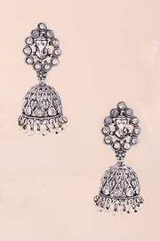 Oxidised Ethnic Jhumka Earring