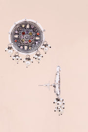 Oxidised Pearl Stud Earring