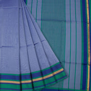 Stone Blue Handloom Maheswari Silk Cotton Saree 10062623