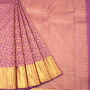 Turkish Rose Pure Zari Bridal Kanjivaram Silk Saree 10063060