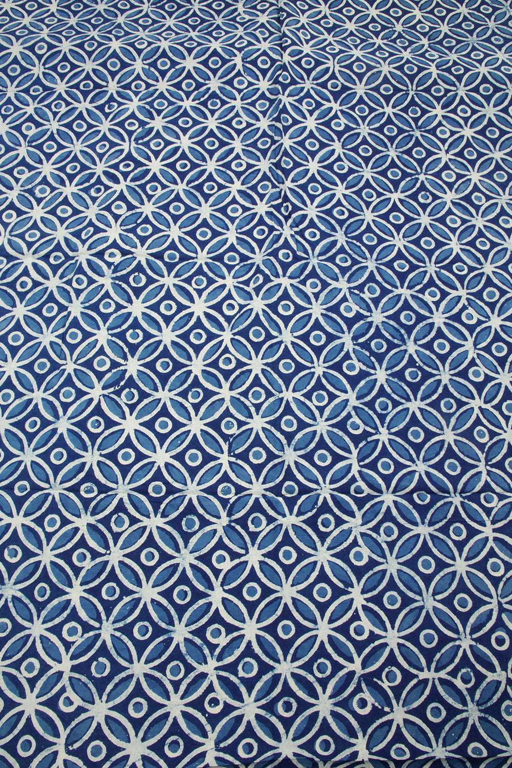 Blue Dabu Printed Cotton Salwar Suit Material - Avishya