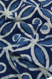 Blue Dabu Printed Cotton Salwar Suit Material - Avishya