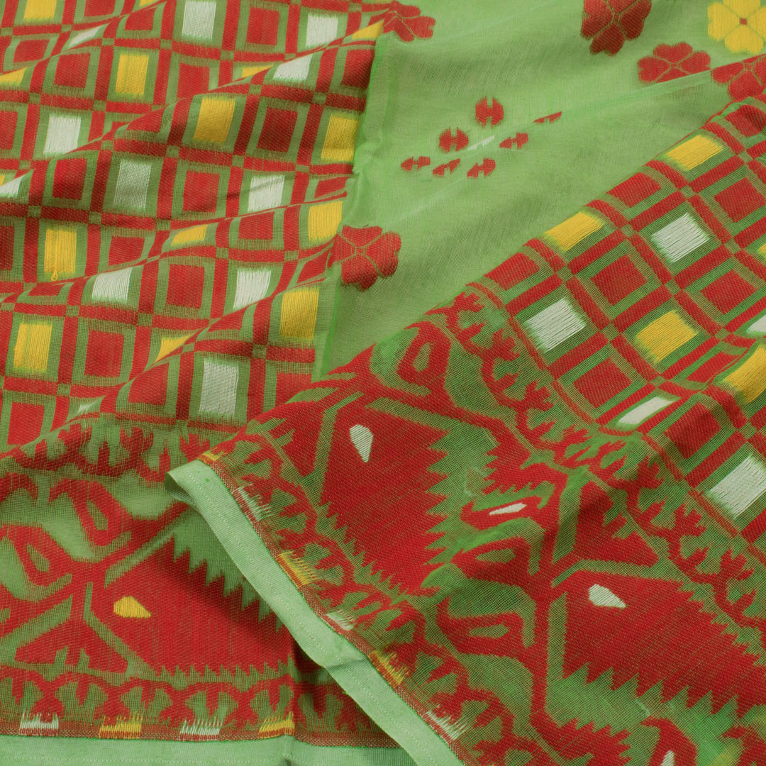 Handloom Jamdani Style Cotton Saree 10054731