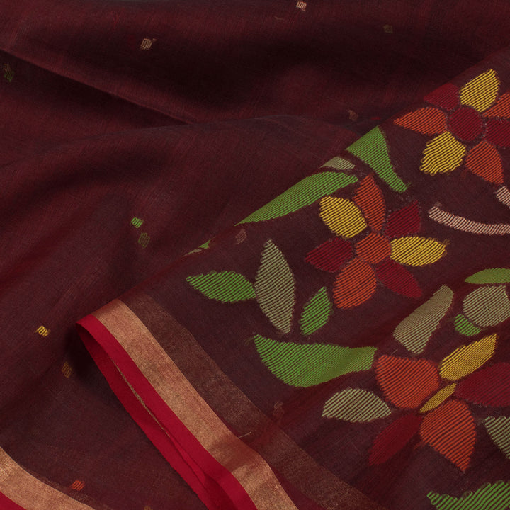 Handloom Bengal Jamdani Muslin Silk Saree 10055192