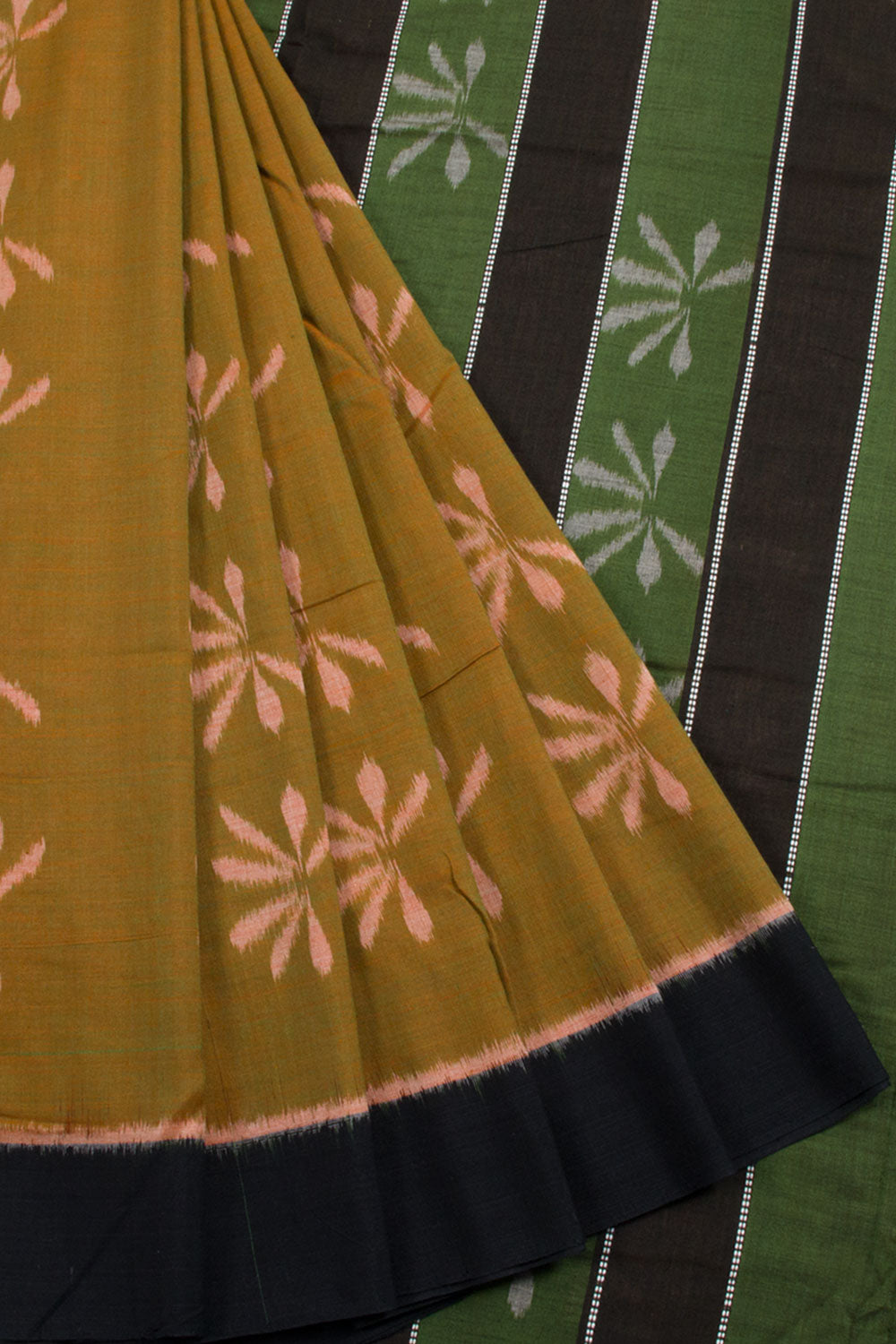 Yellow Handloom Odisha Ikat Cotton Saree 10060293
