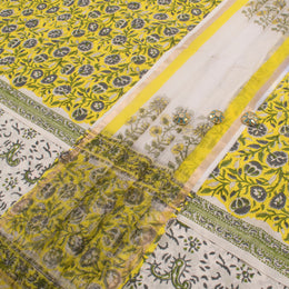 Sanganeri Hand Block Printed Cotton Salwar Suit Material 10056586