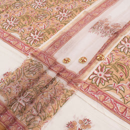 Sanganeri Hand Block Printed Cotton Salwar Suit Material 10056590