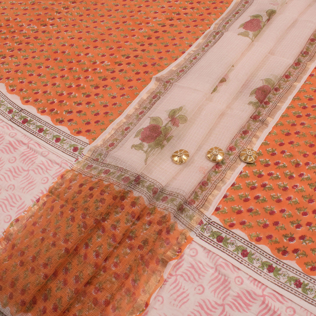 Sanganeri Hand Block Printed Cotton Salwar Suit Material 10056607