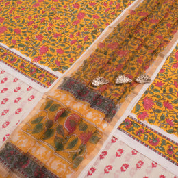 Sanganeri Hand Block Printed Cotton Salwar Suit Material 10056608