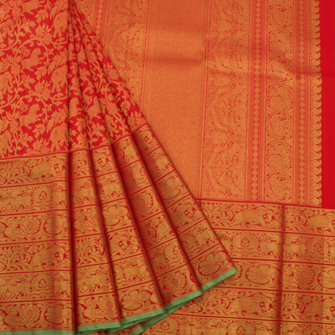 Pure Zari Bridal Jacquard Kanjivaram Silk Saree 10055748