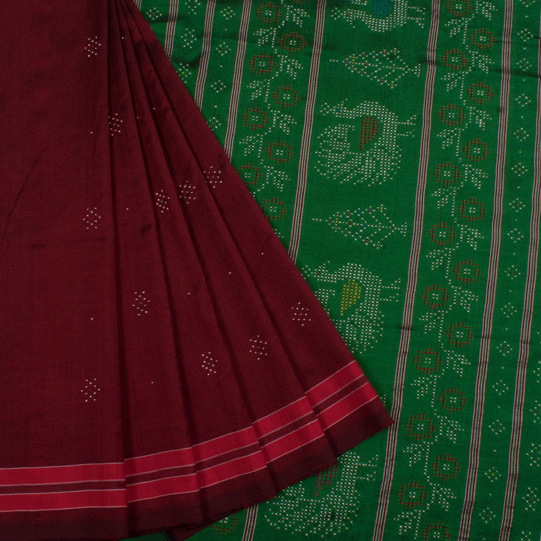 Handwoven Tangaliya Silk Cotton Saree 10055805