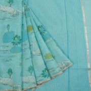 Printed Handloom Chanderi Silk Cotton Saree 10055909