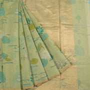 Printed Handloom Chanderi Silk Cotton Saree 10055911