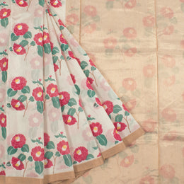 Printed Handloom Chanderi Silk Cotton Saree 10055916