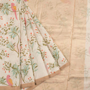 Printed Handloom Chanderi Silk Cotton Saree 10055917