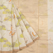 Printed Handloom Chanderi Silk Cotton Saree 10055918