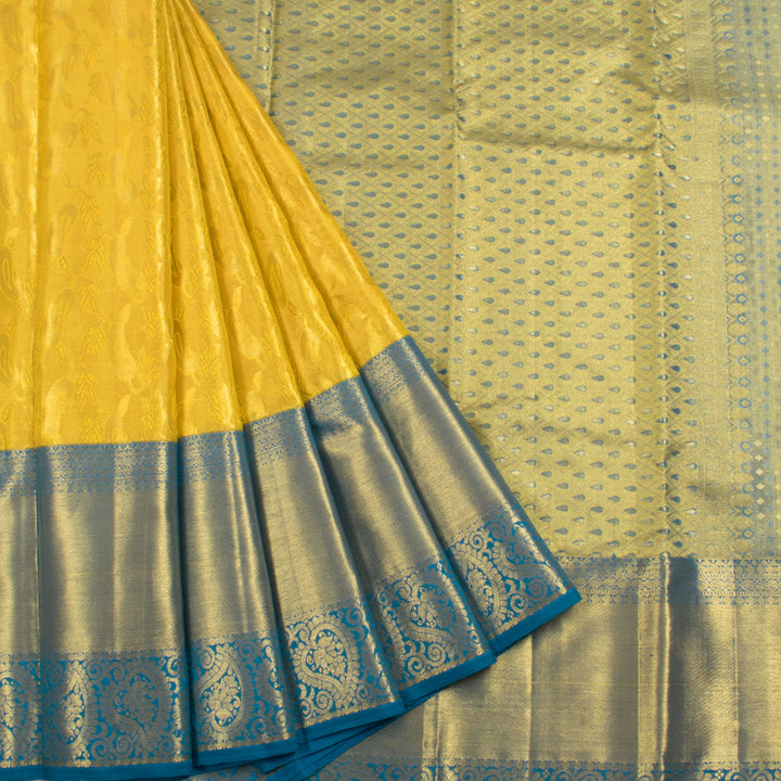 Handloom Pure Zari Bridal Korvai Kanjivaram Tissue Silk Saree 10056059