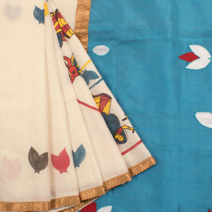 Hand Painted Bengal Cotton Saree 10056245