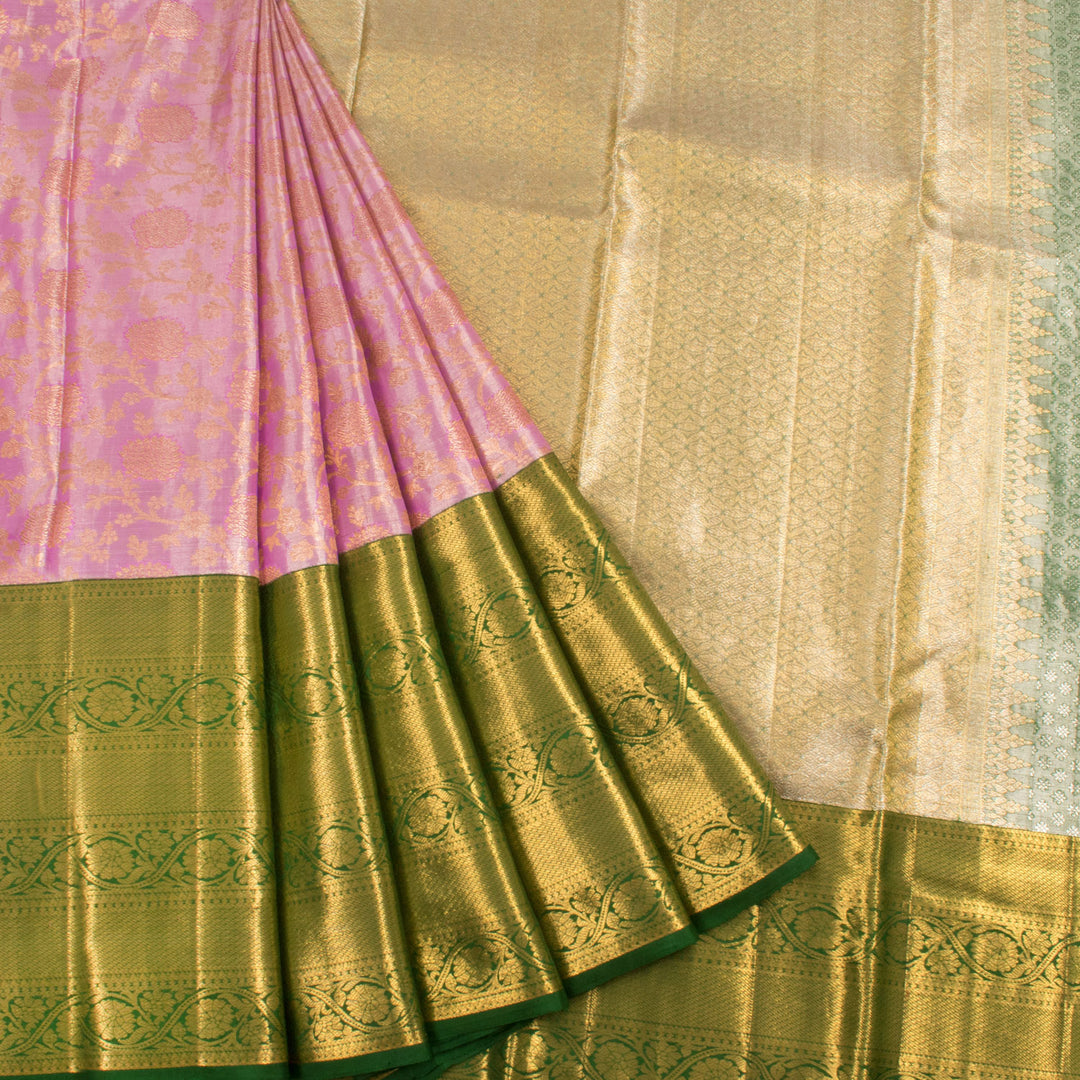 Pure Tissue Silk Bridal Jacquard Korvai Kanjivaram Saree 10056411