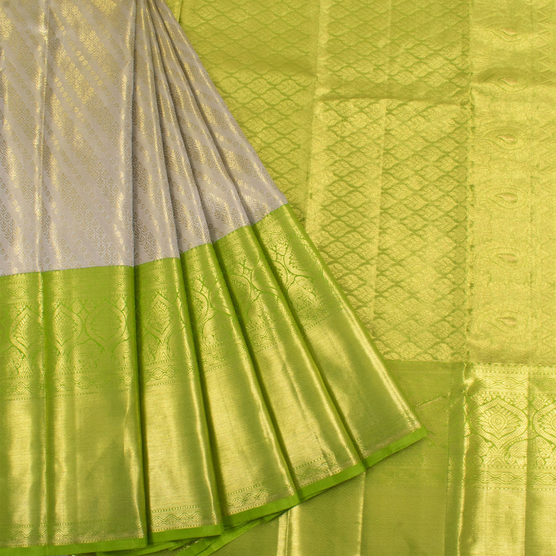 Pure Tissue Silk Bridal Jacquard Korvai Kanjivaram Saree 10056425