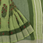 Printed Bhagalpur Linen Saree 10056490