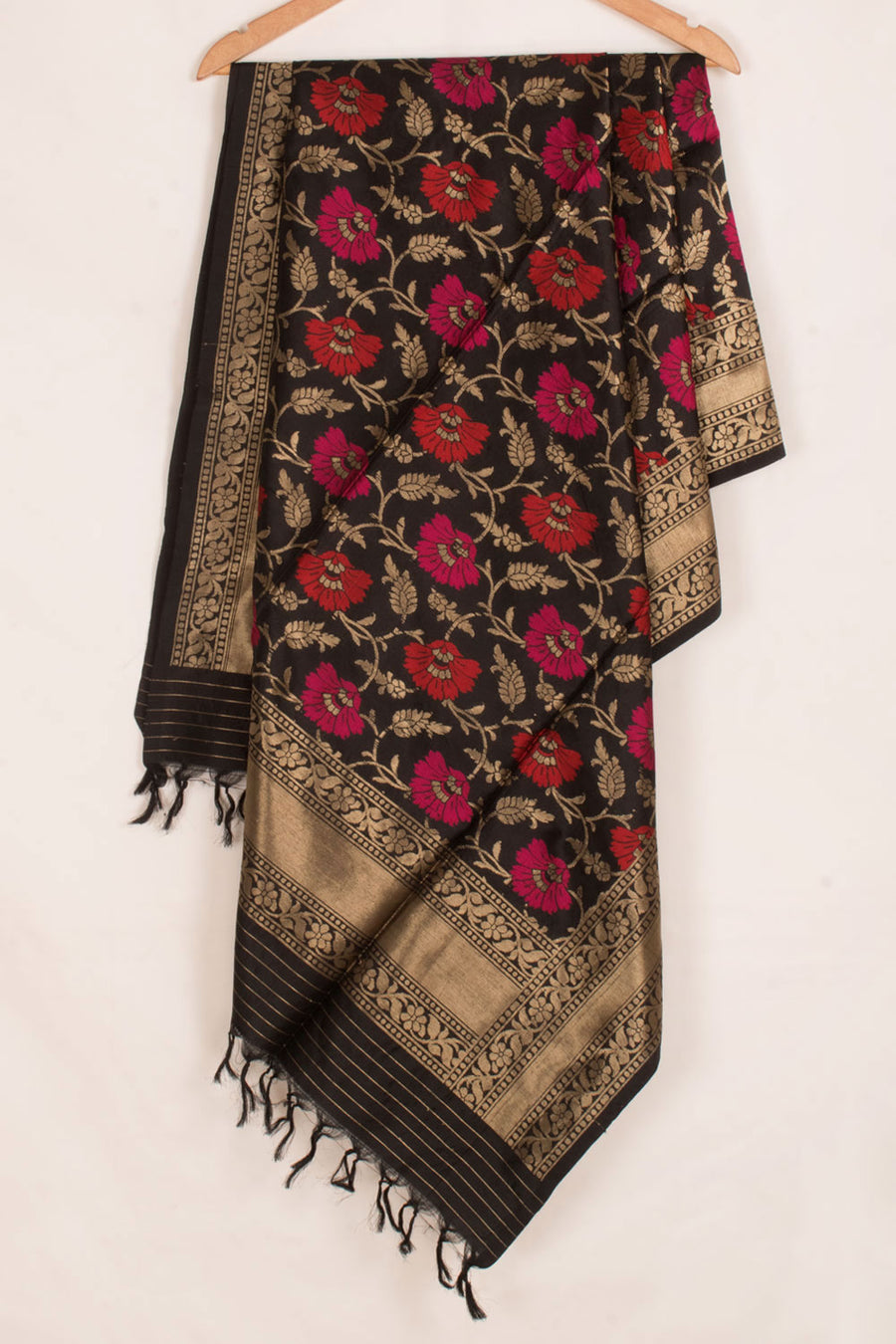 Handloom Banarasi Katrua Silk Dupatta with Jangla Design