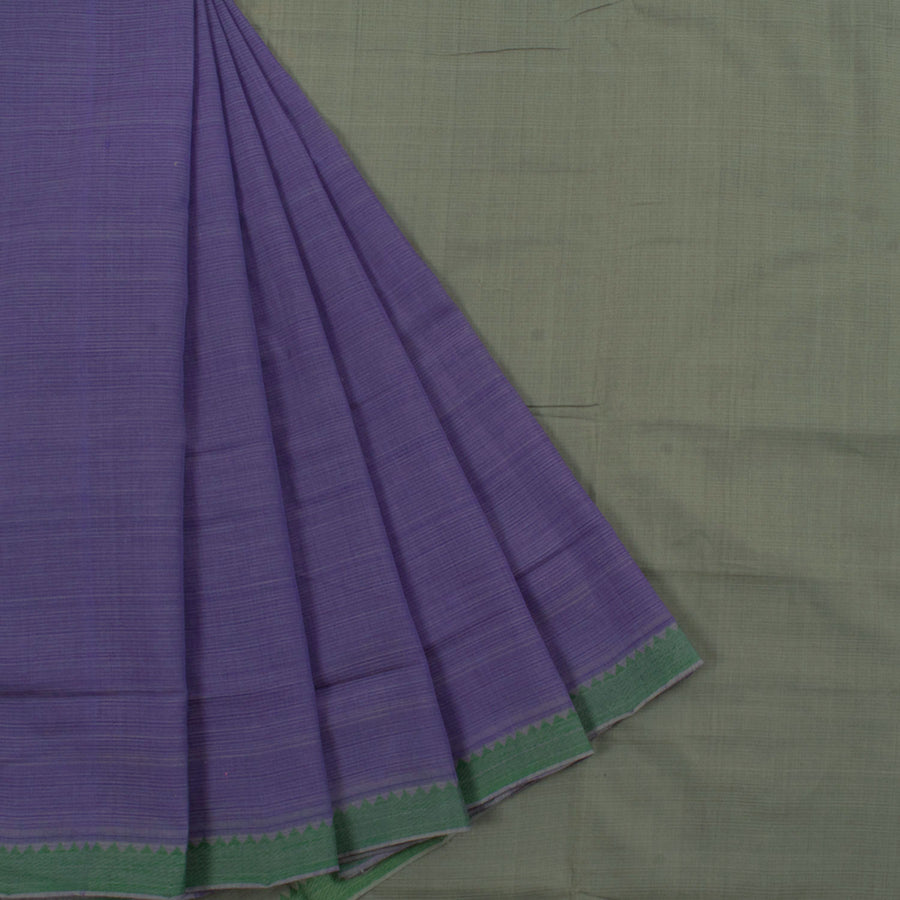 Handloom Mangalgiri Cotton Saree with Temple Border
