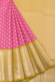 Dusky Rose Handloom Bridal Korvai Kanjivaram Silk Saree 10057115