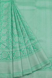 Mint Greeen Pure Zari Bridal Jacquard Kanjivaram Silk Saree 10057118