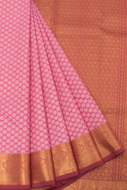 Dark Rose Pink Pure Zari Bridal Kanjivaram Silk Saree 10057130