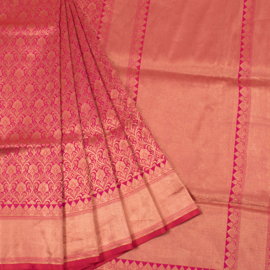 Handloom Banarasi Kimkhab Tanchoi Katan Silk Saree with Jaal Design 