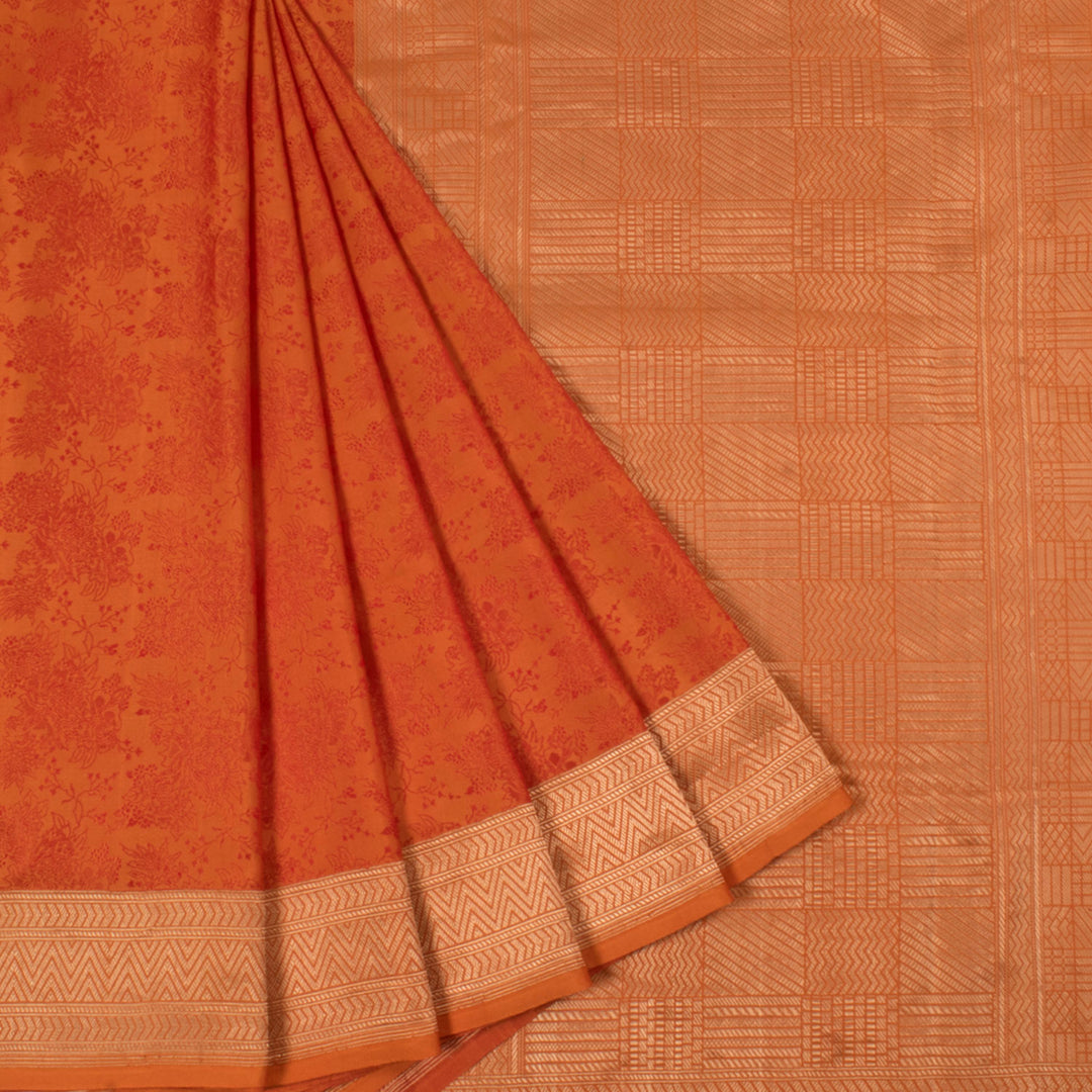 Handloom Banarasi Jamawar Tanchoi Katan Silk Saree with Jaal Design 
