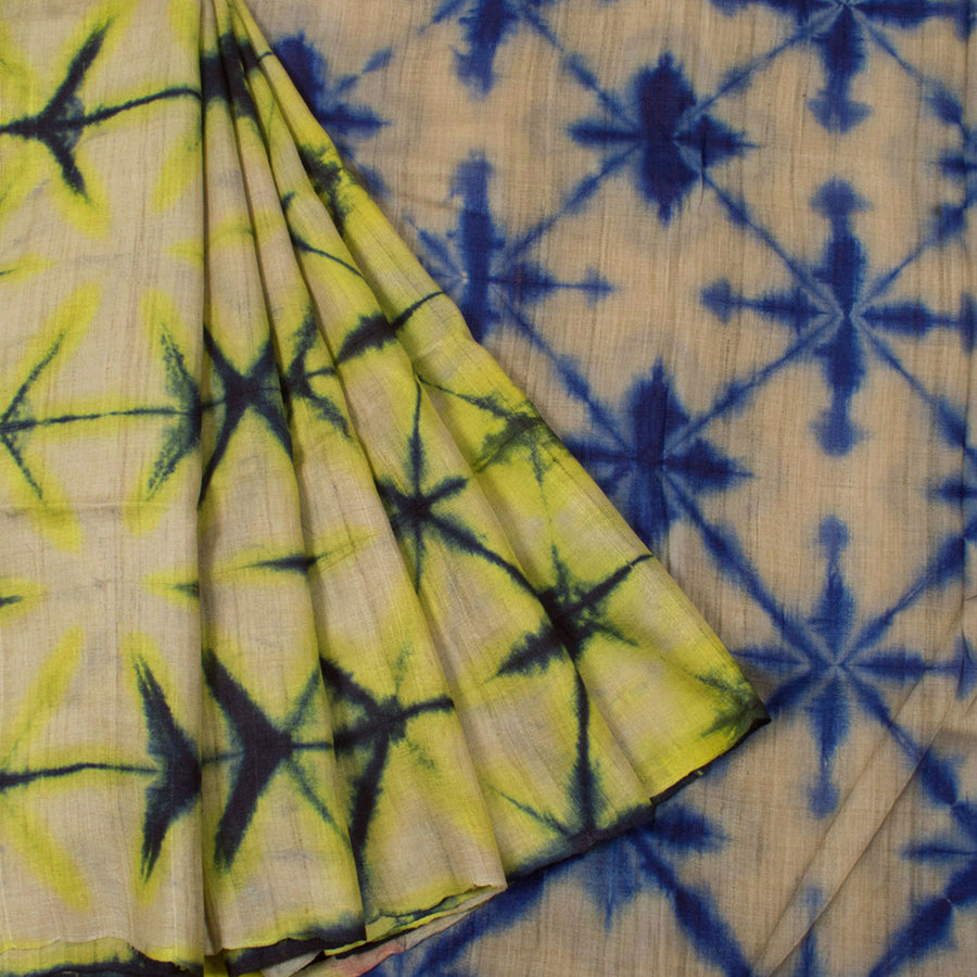 Handloom Shibori Dyed Tussar Silk Saree