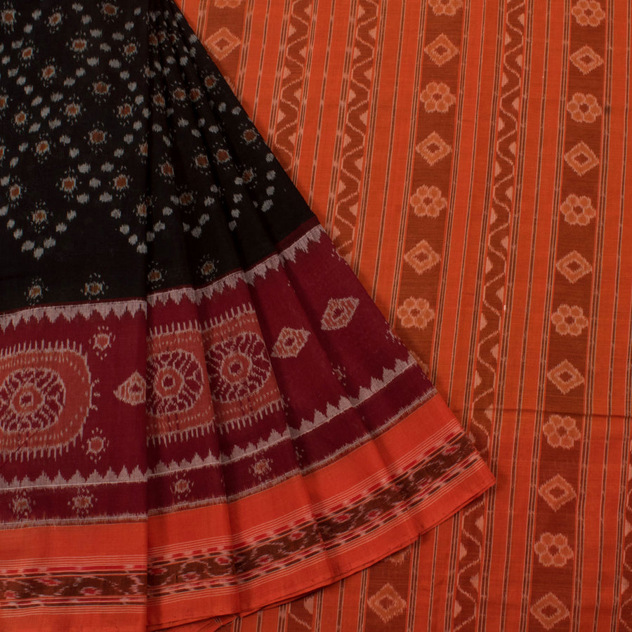 Handloom Odisha Ikat Cotton Saree with Trellis Design