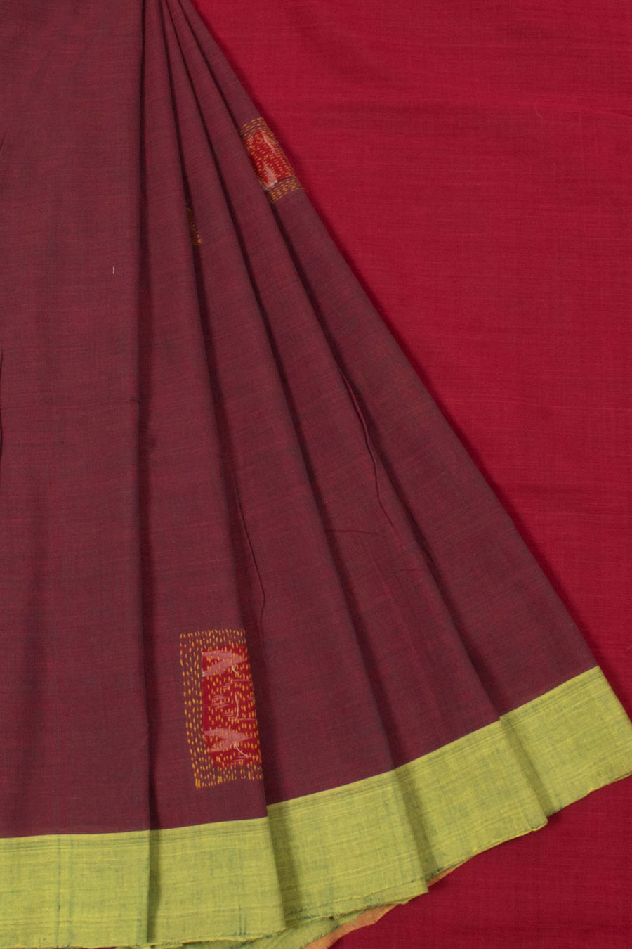 Handloom Odisha Cotton Saree with hand quilted design